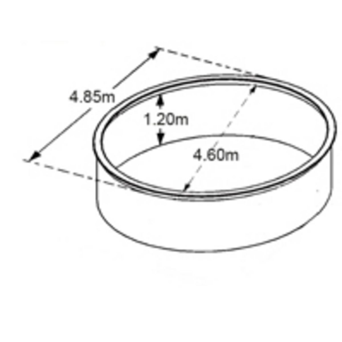 trigano Piscine hors sol acier ronde 4,85 x 1,20m SAPHIR
