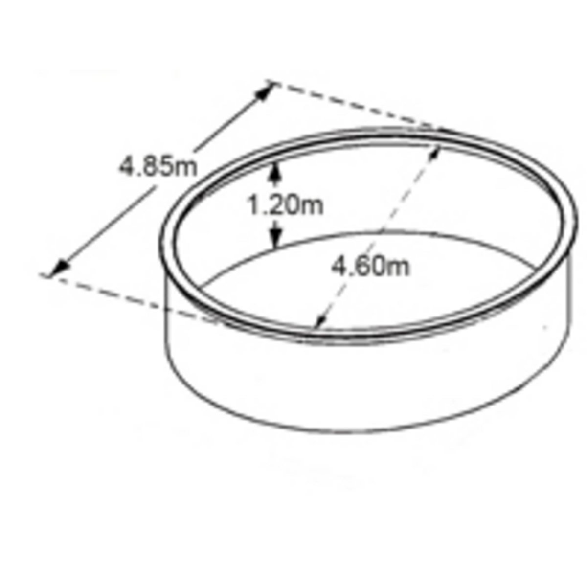 trigano Piscine hors sol acier ronde 4,85 x 1,20m SAPHIR