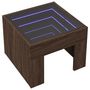 Voir la diapositive 3 : VIDAXL Table basse avec LED infini chene marron 40x40x30 cm