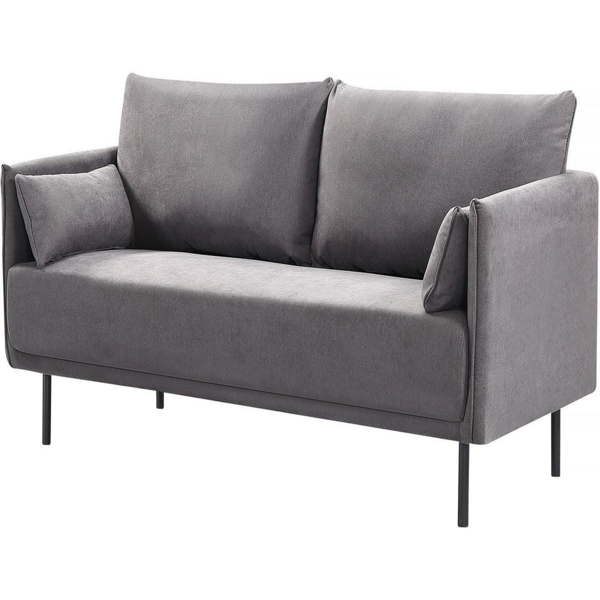 Habitat et Jardin Canapé fixe tissu  rudy  - 180.5 x 78 x 52 cm - 3 places - gris foncé