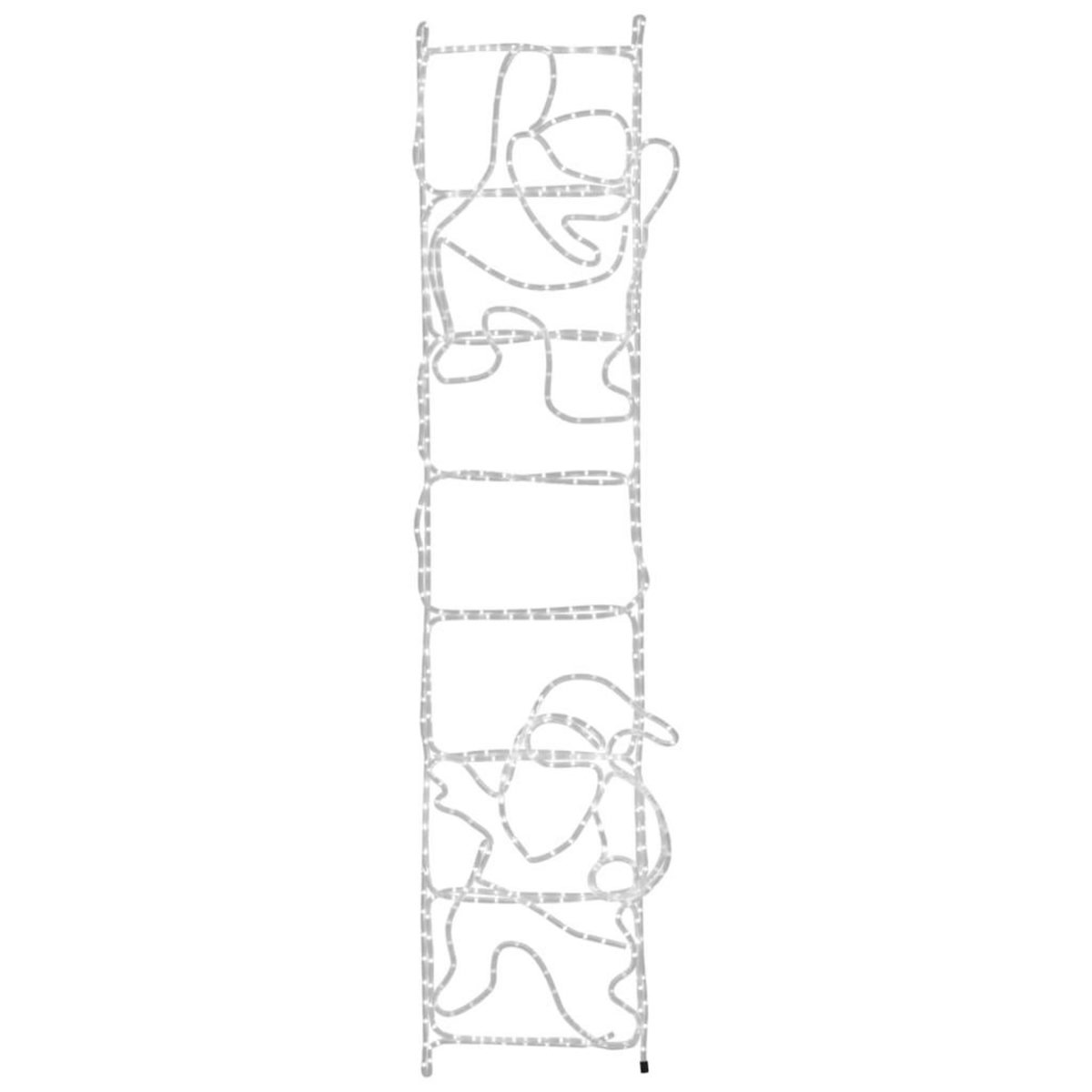 VIDAXL Figurine Pere Noël sur echelle pliable avec 552 LED 50x200 cm