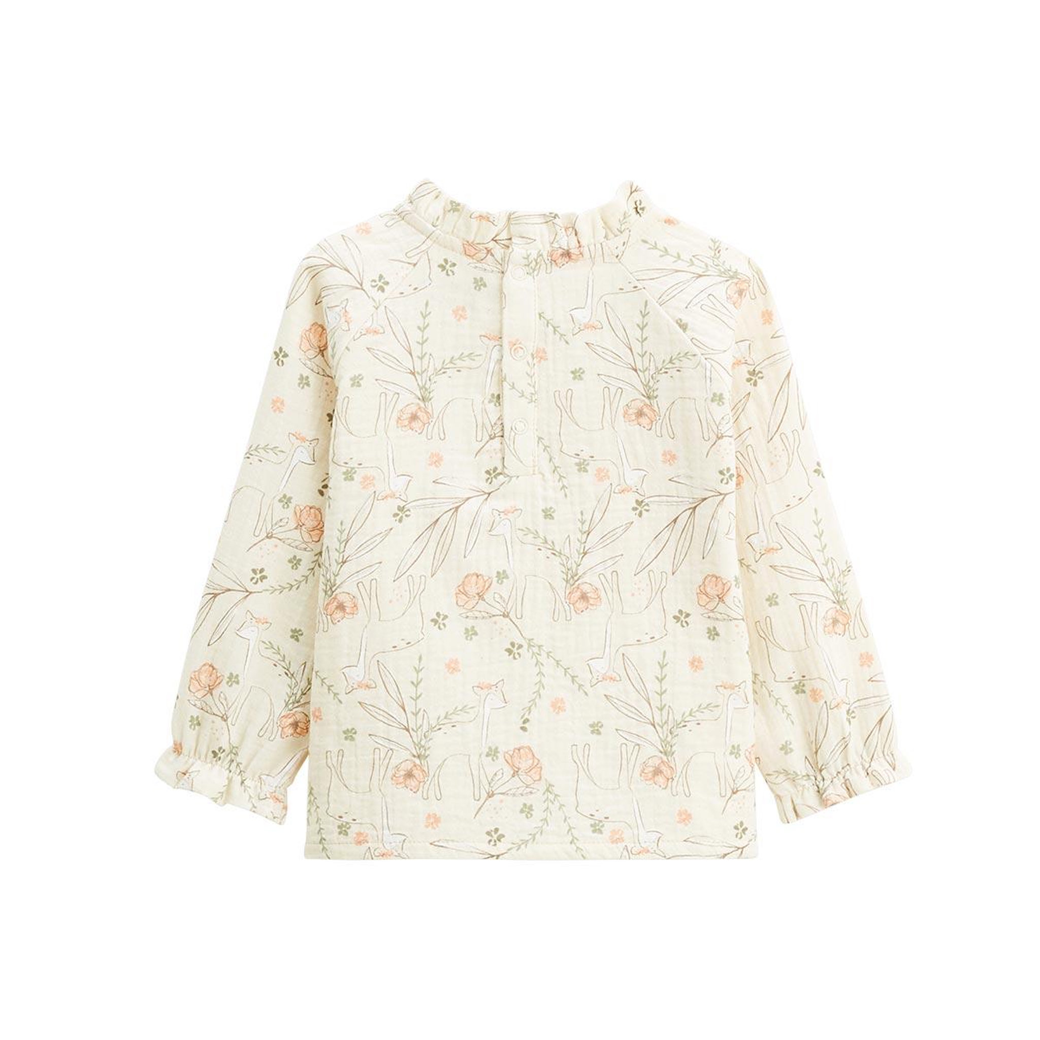 Voir la diapositive 2 : Petit Béguin Blouse enfant en gaze de coton Lison