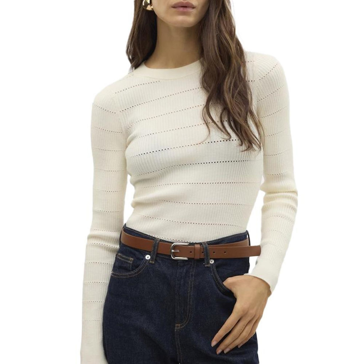 Vero Moda Pull Blanc Femme Vero Moda Paula