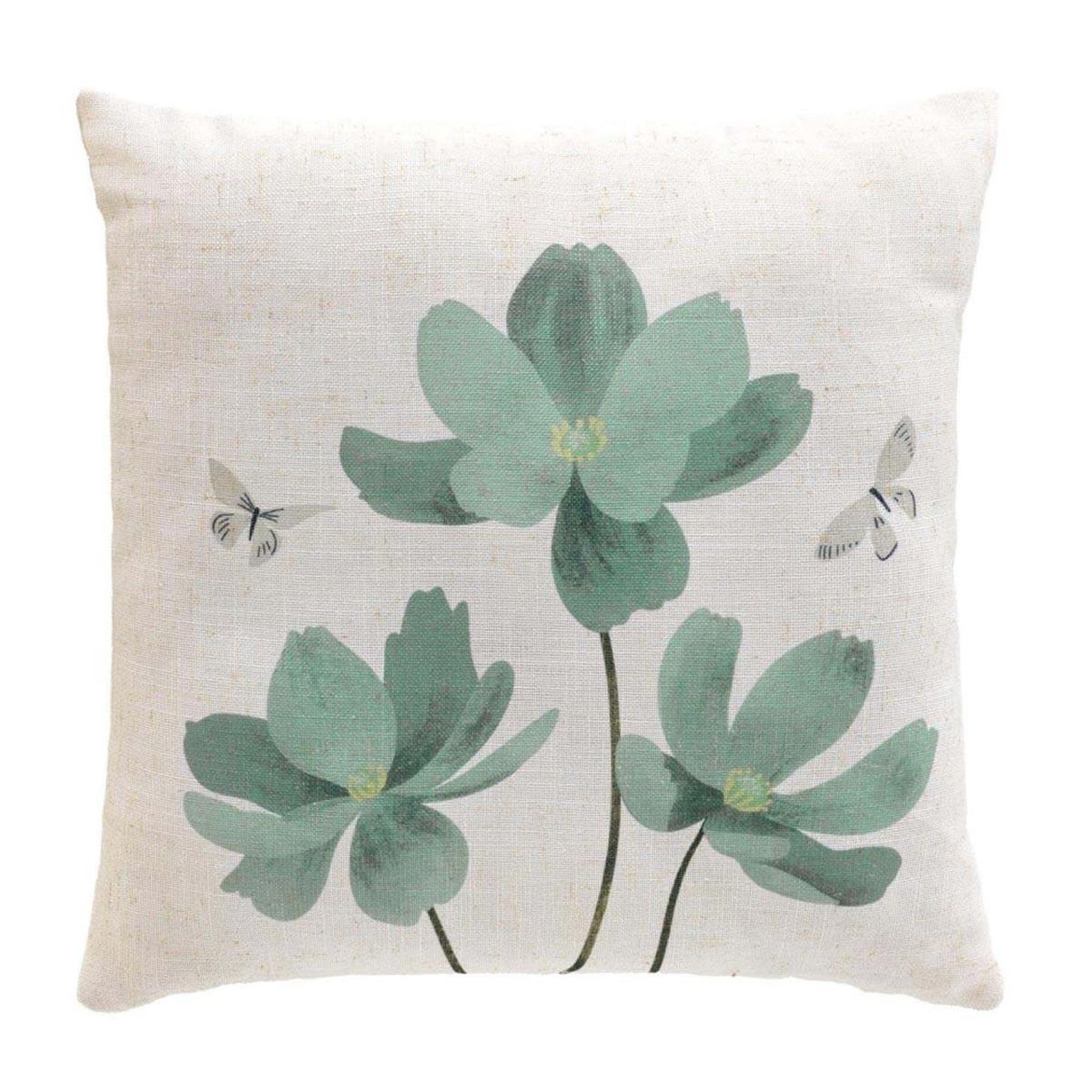 Douceur d'Intérieur Coussin déco imprimé  palmiflore  45x45cm vert