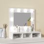 Voir la diapositive 3 : VIDAXL Armoire a miroir avec LED Blanc brillant 60x31,5x62 cm