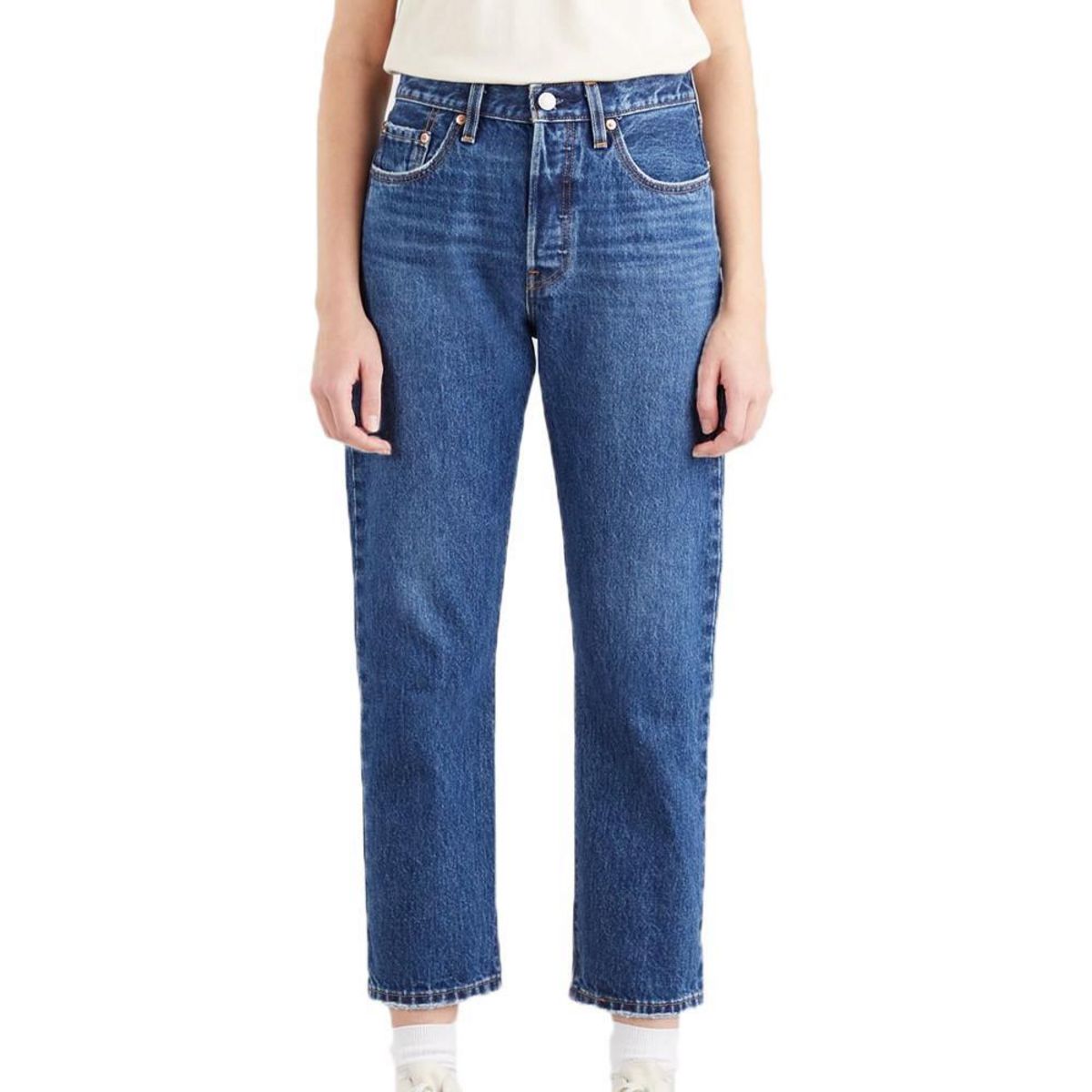 Levi's Jean Cropped  Foncé Femme Levi's 501 - W28