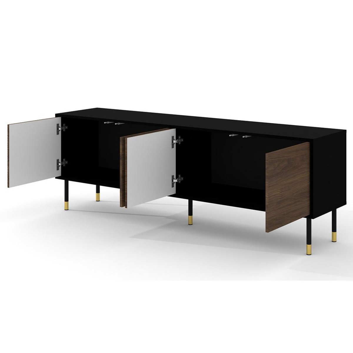 BEST MOBILIER Novara - meuble tv - 4 portes - 180 cm