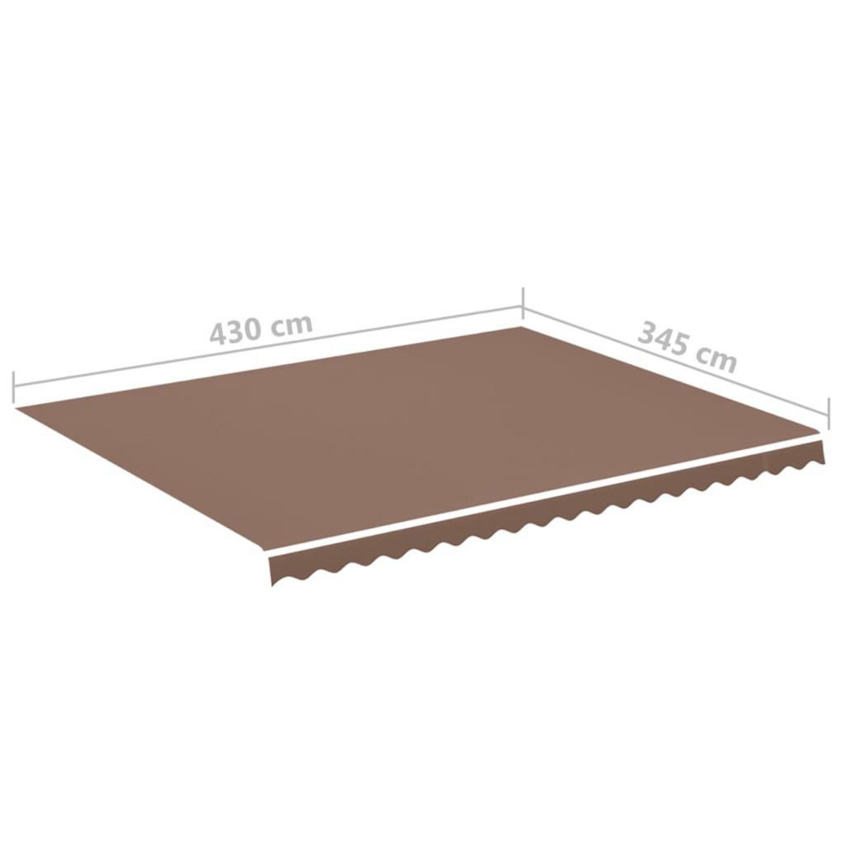 VIDAXL Tissu de remplacement pour auvent Marron 4,5x3,5 m