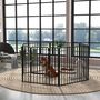 Voir la diapositive 2 : PAWHUT Parc enclos modulable pour chien porte 6 panneaux noir