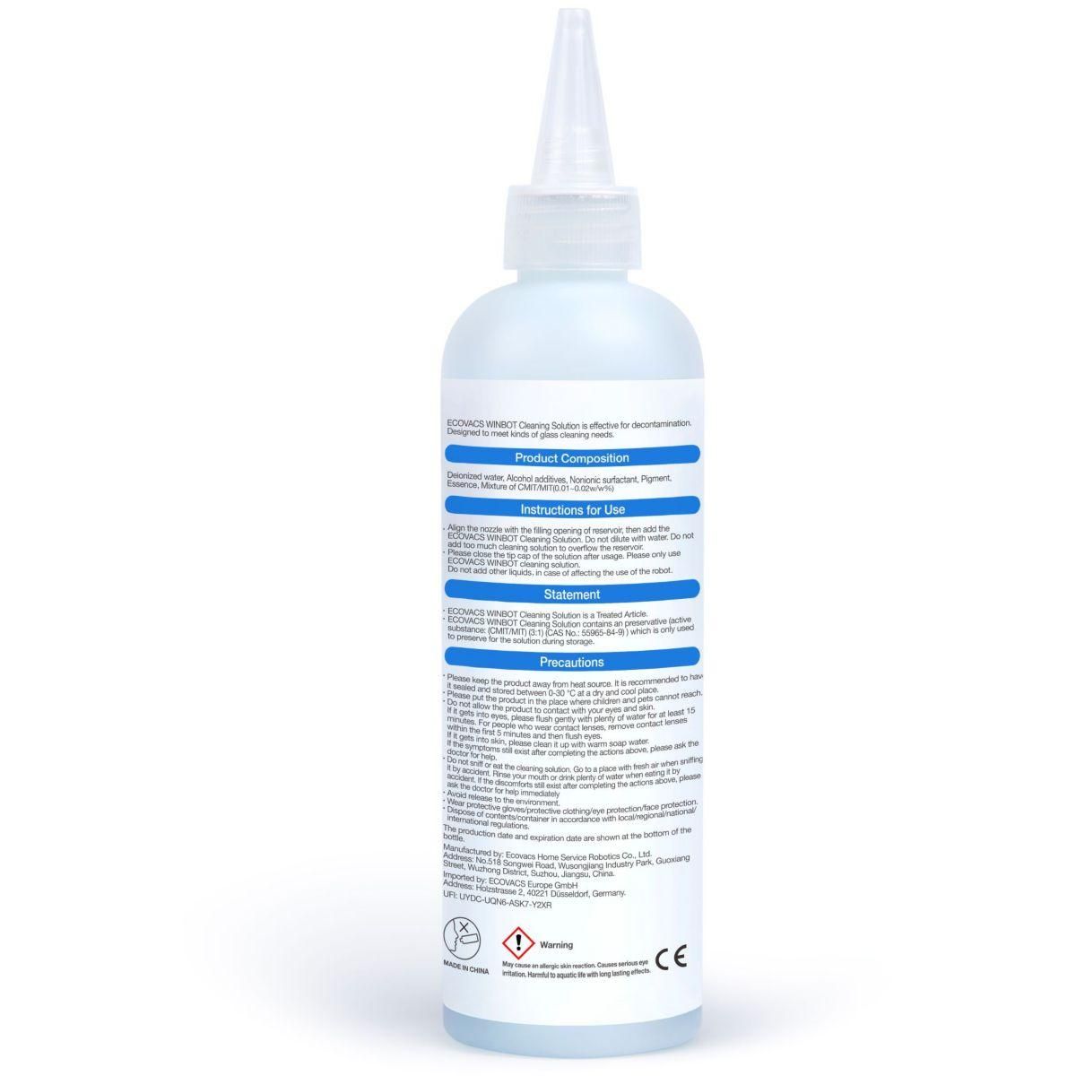 ECOVACS Détergent de nettoyage 230 ml pour Winbot