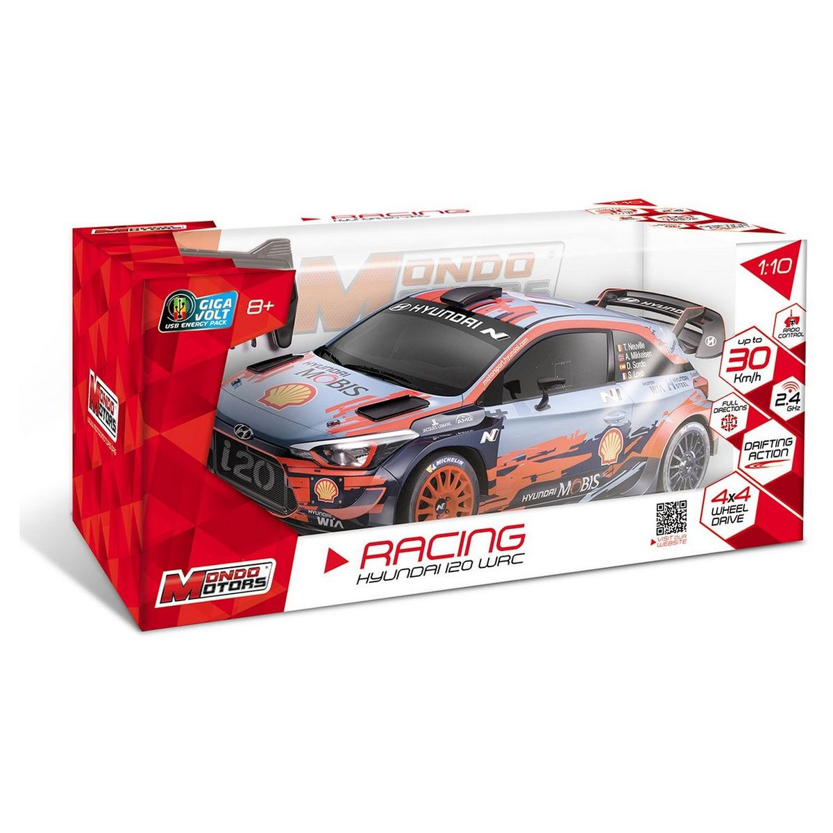 MONDO Voiture radiocommandée Hyundai I20 WRC 1/10e