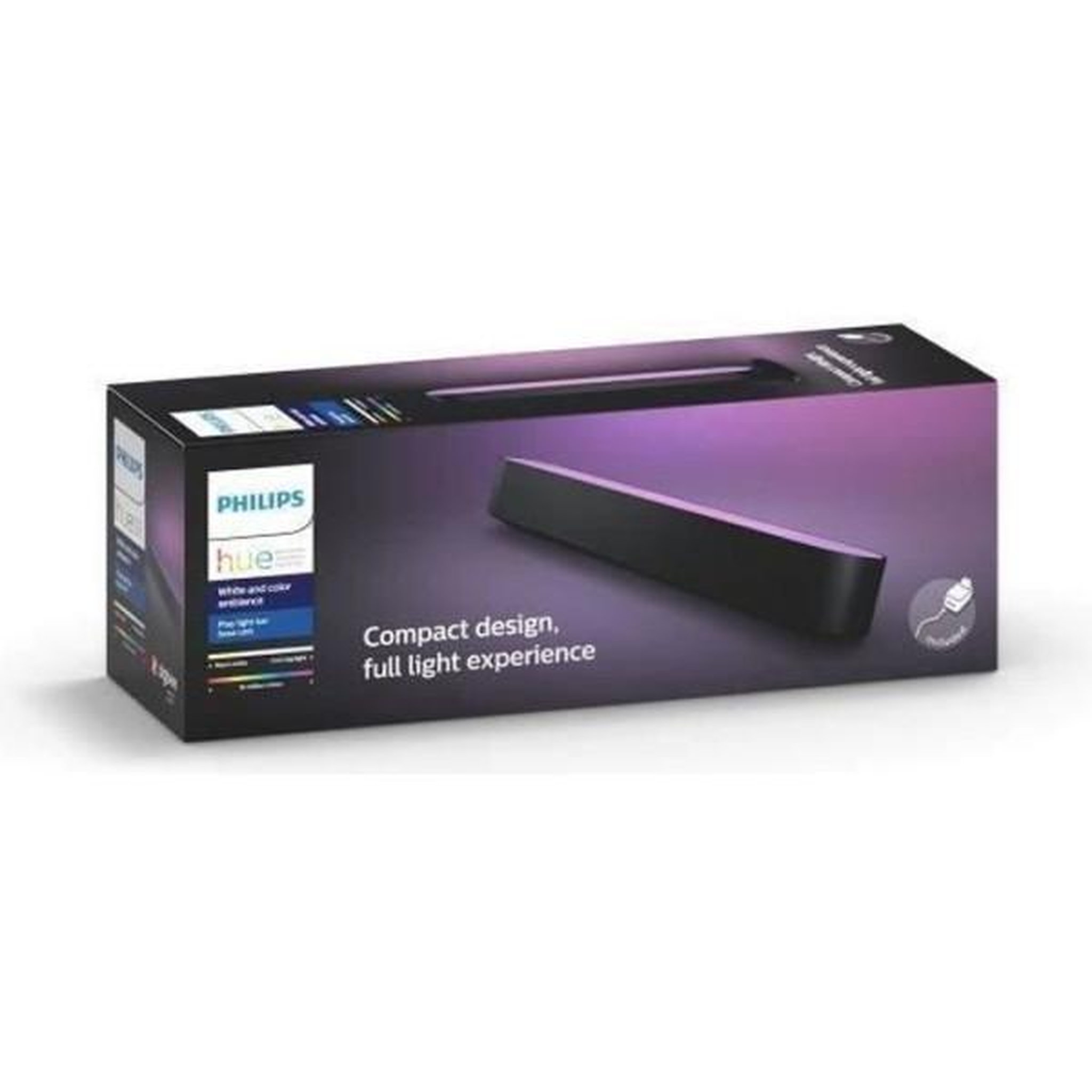 Philips Lampe connectée Philips Hue Hue Play Pack x1 - Noir
