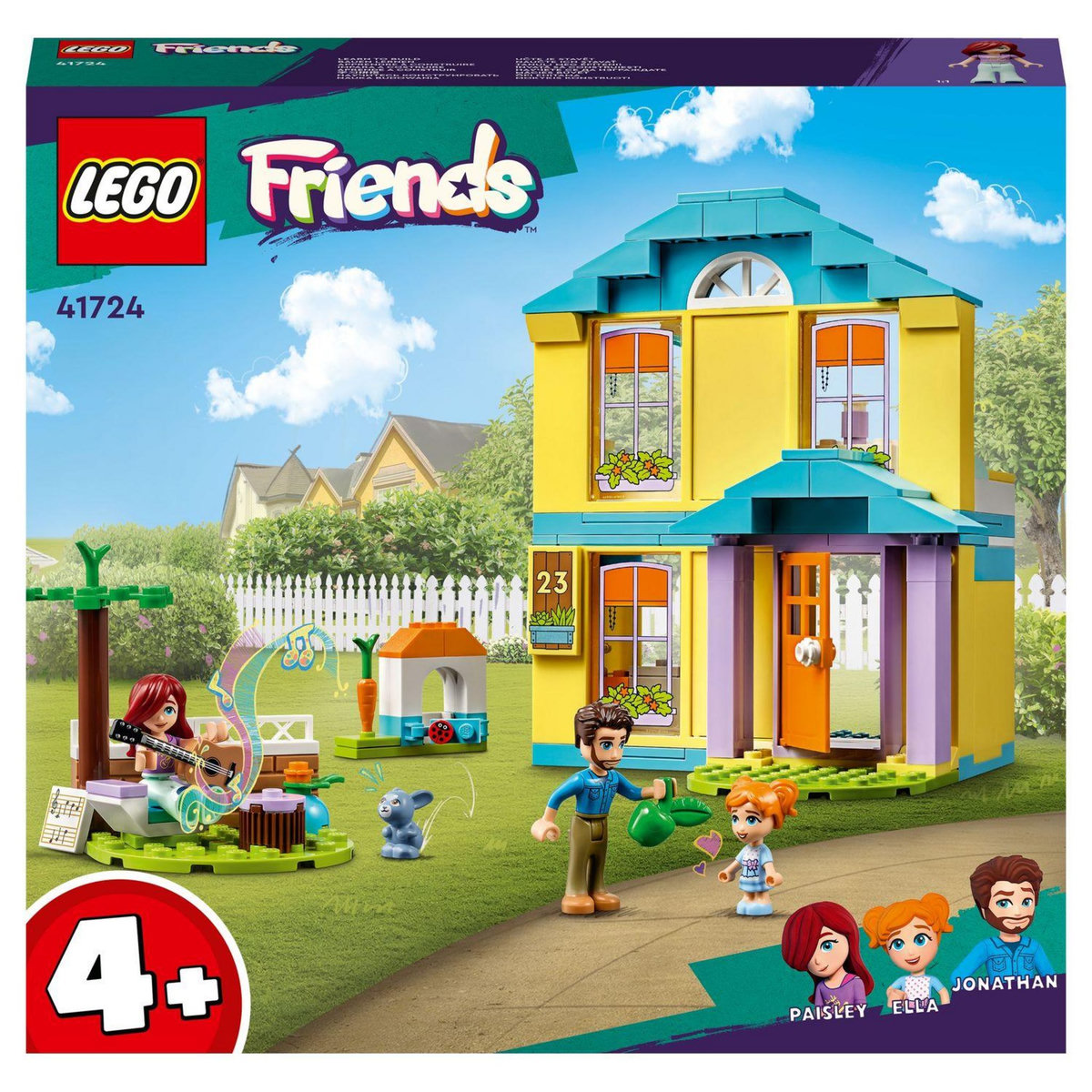 LEGO Friends 41724 La maison de Paisley, Jouet Filles et Garçons 4 Ans, avec Mini-Poupées, et Accessoires