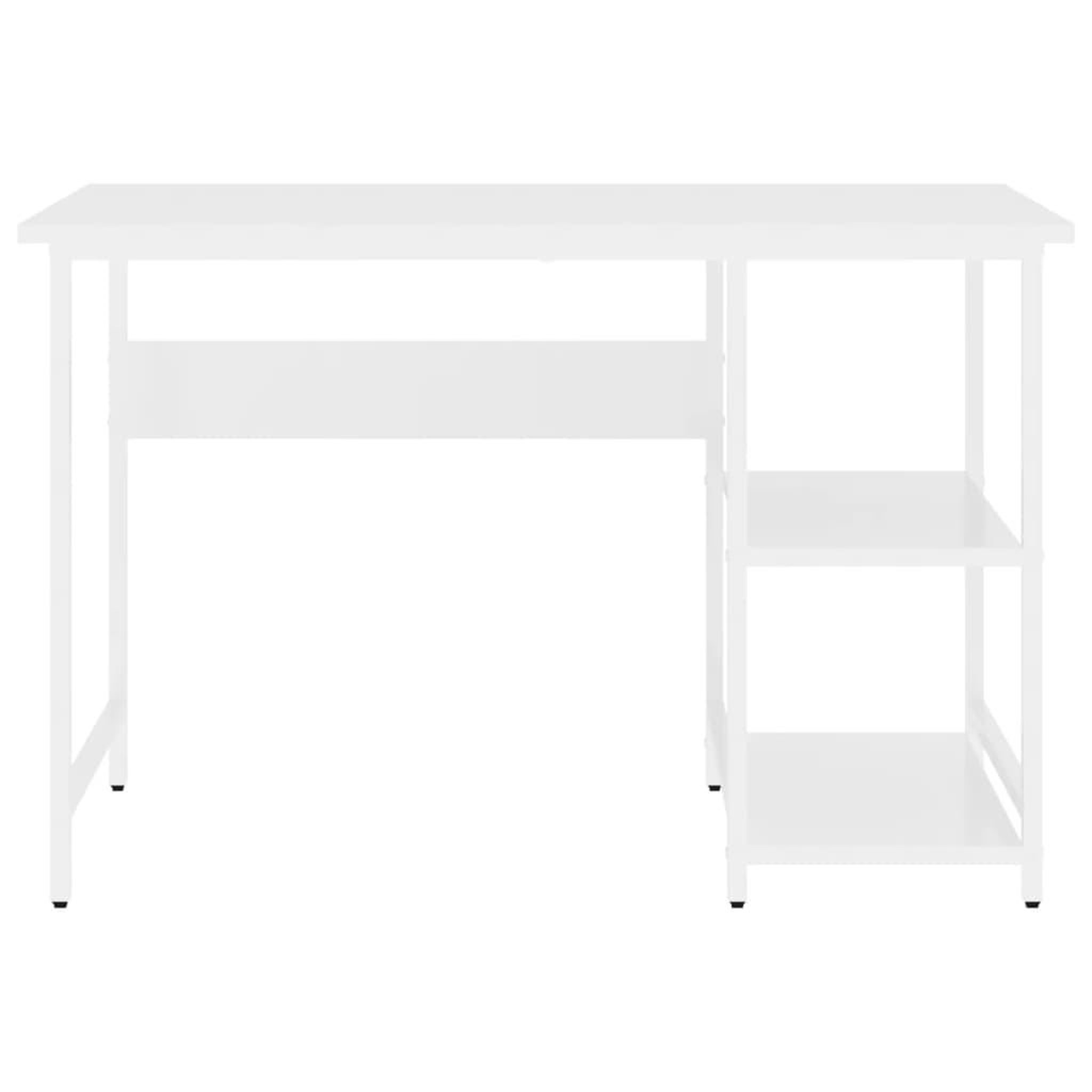 Voir la diapositive 3 : VIDAXL Bureau d'ordinateur Blanc 105x55x72 cm MDF et metal
