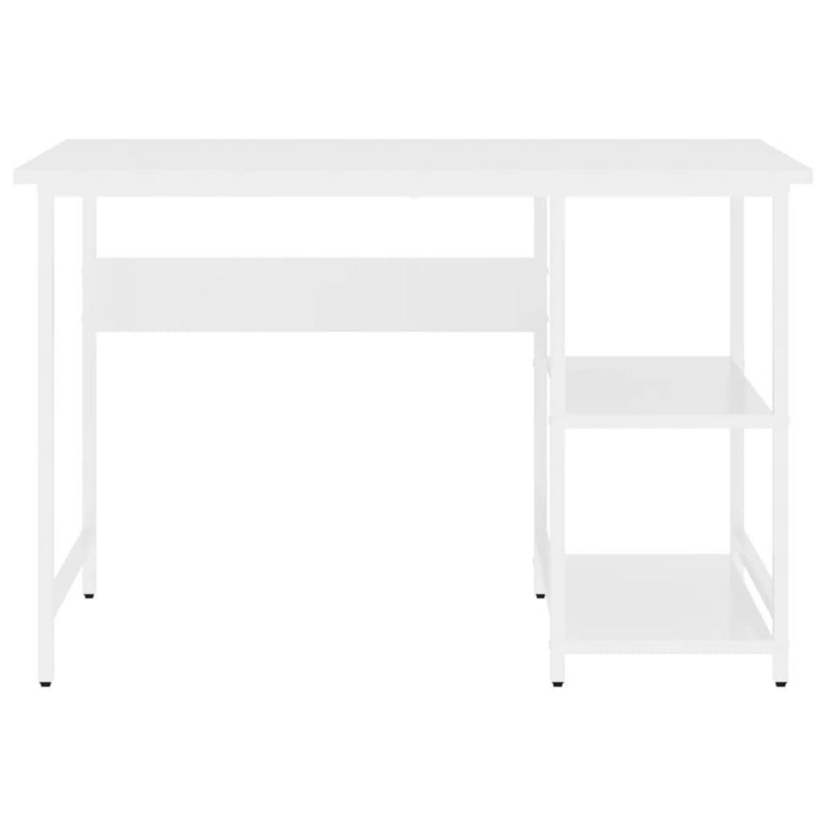 VIDAXL Bureau d'ordinateur Blanc 105x55x72 cm MDF et metal