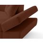 Voir la diapositive 4 : BEST MOBILIER Lisbona - canapé d'angle gauche 5 places convertible avec têtières en velours côtelé
