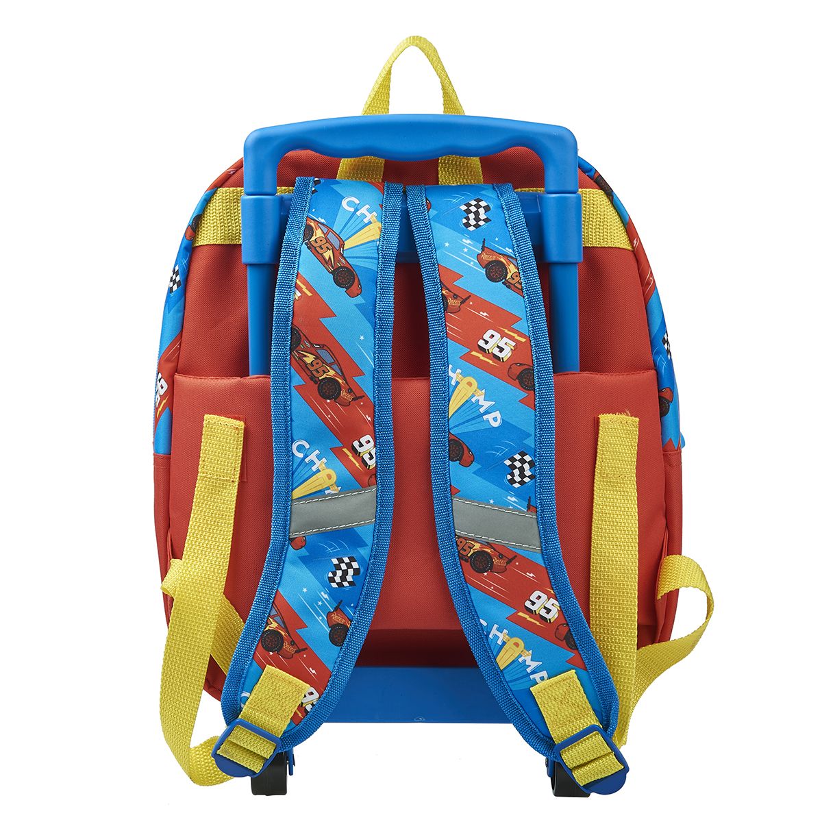 DISNEY Sac maternelle à roulettes bleu Cars