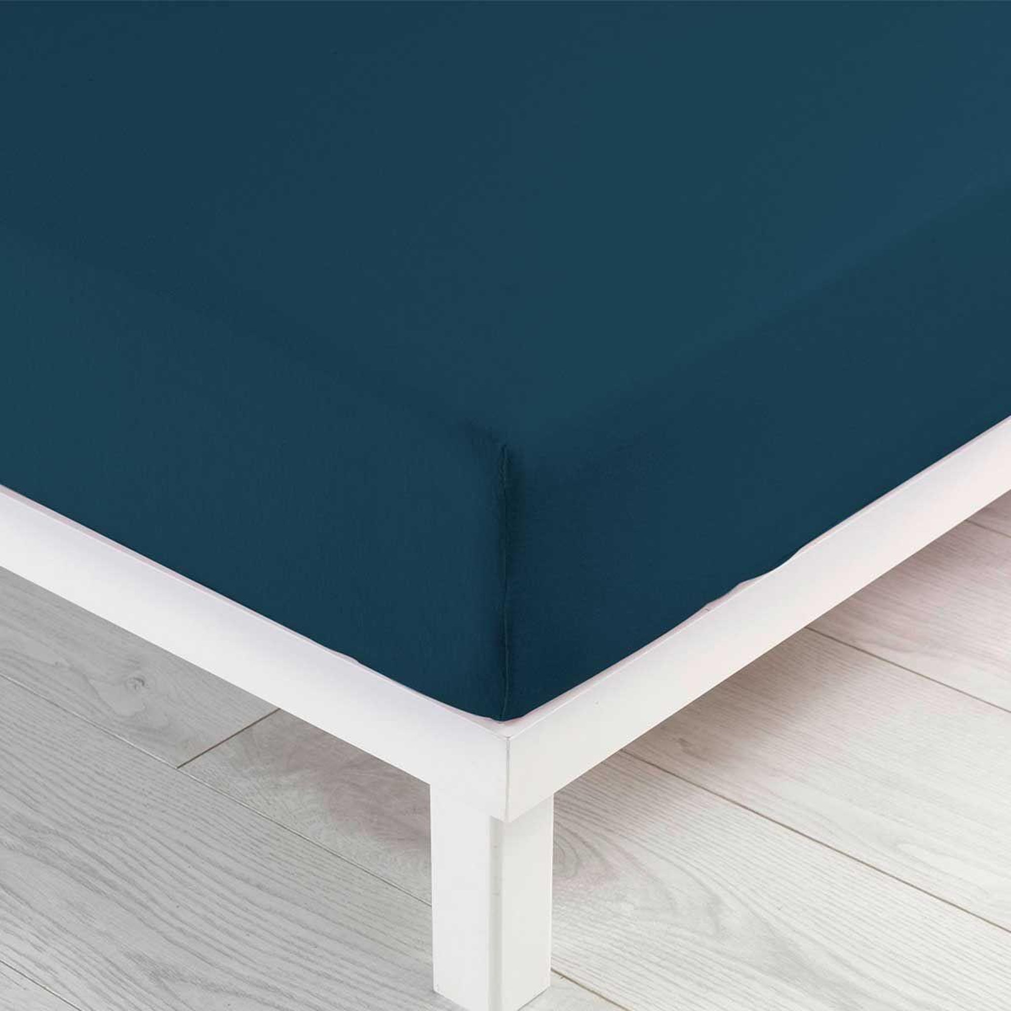 Voir la diapositive 2 : Douceur d'Intérieur Drap housse  jersy  90x190cm bleu nuit