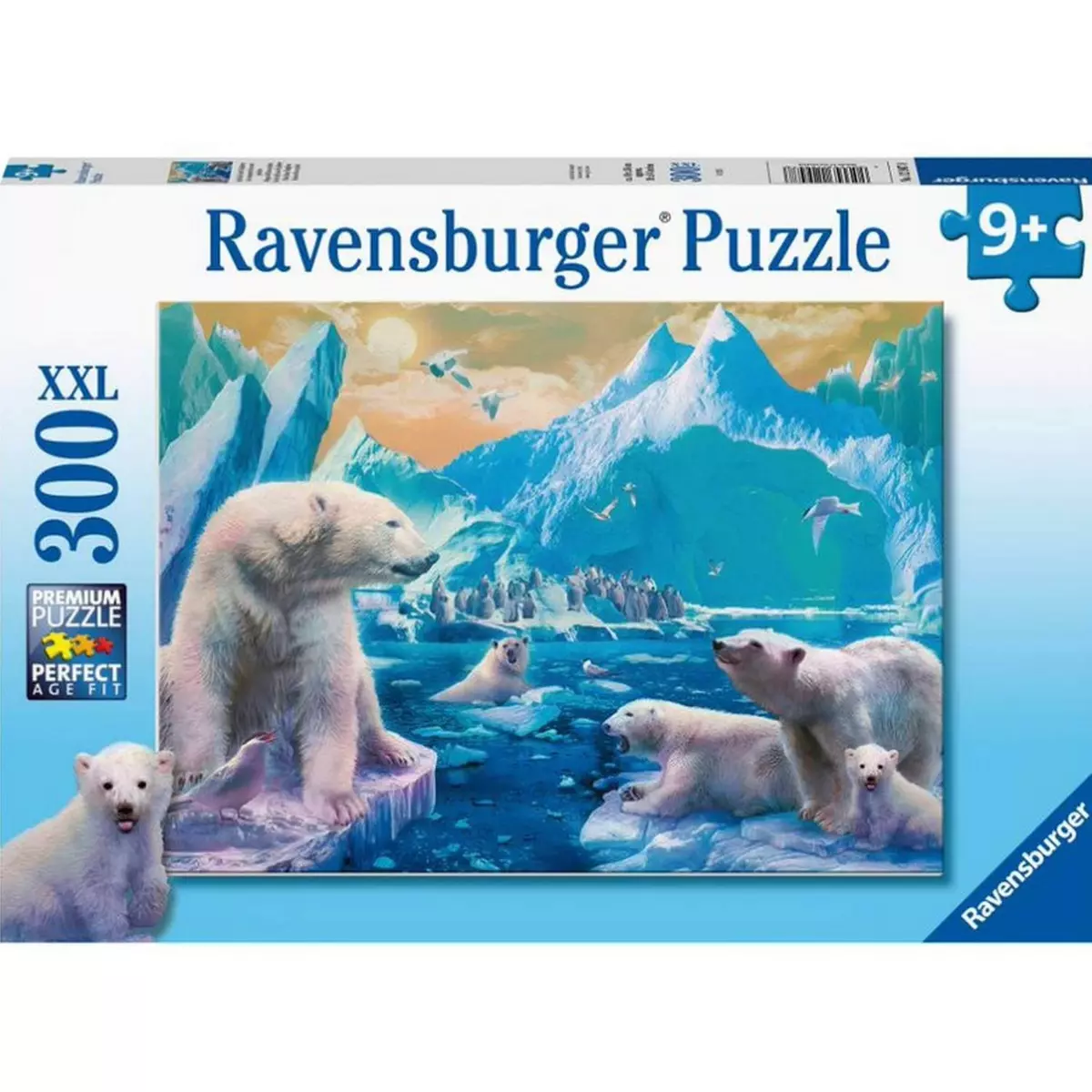 RAVENSBURGER Puzzle 300 pièces XXL : Au royaume des ours polaires