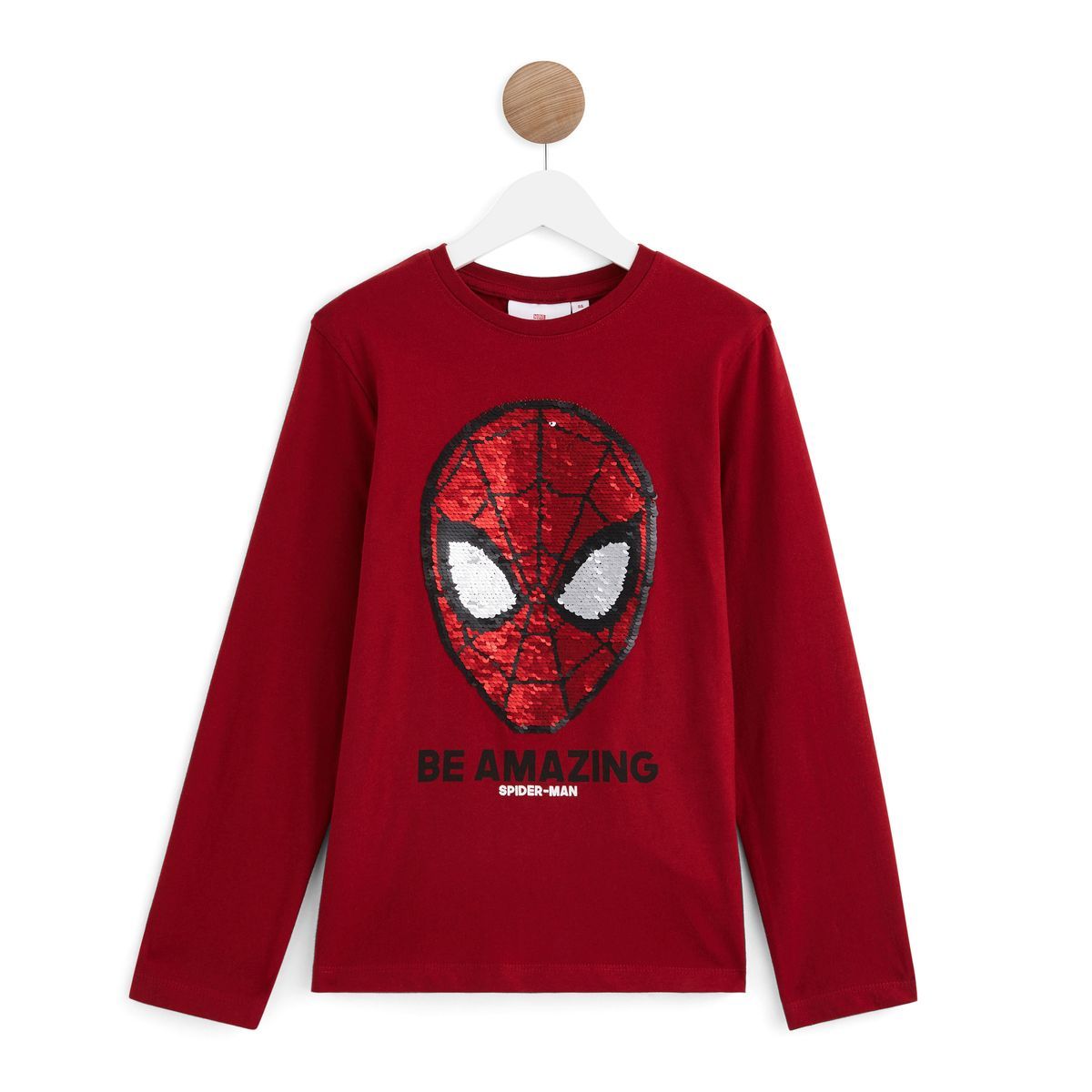 SPIDERMAN T-shirt manches longues à sequins reversibles garçon