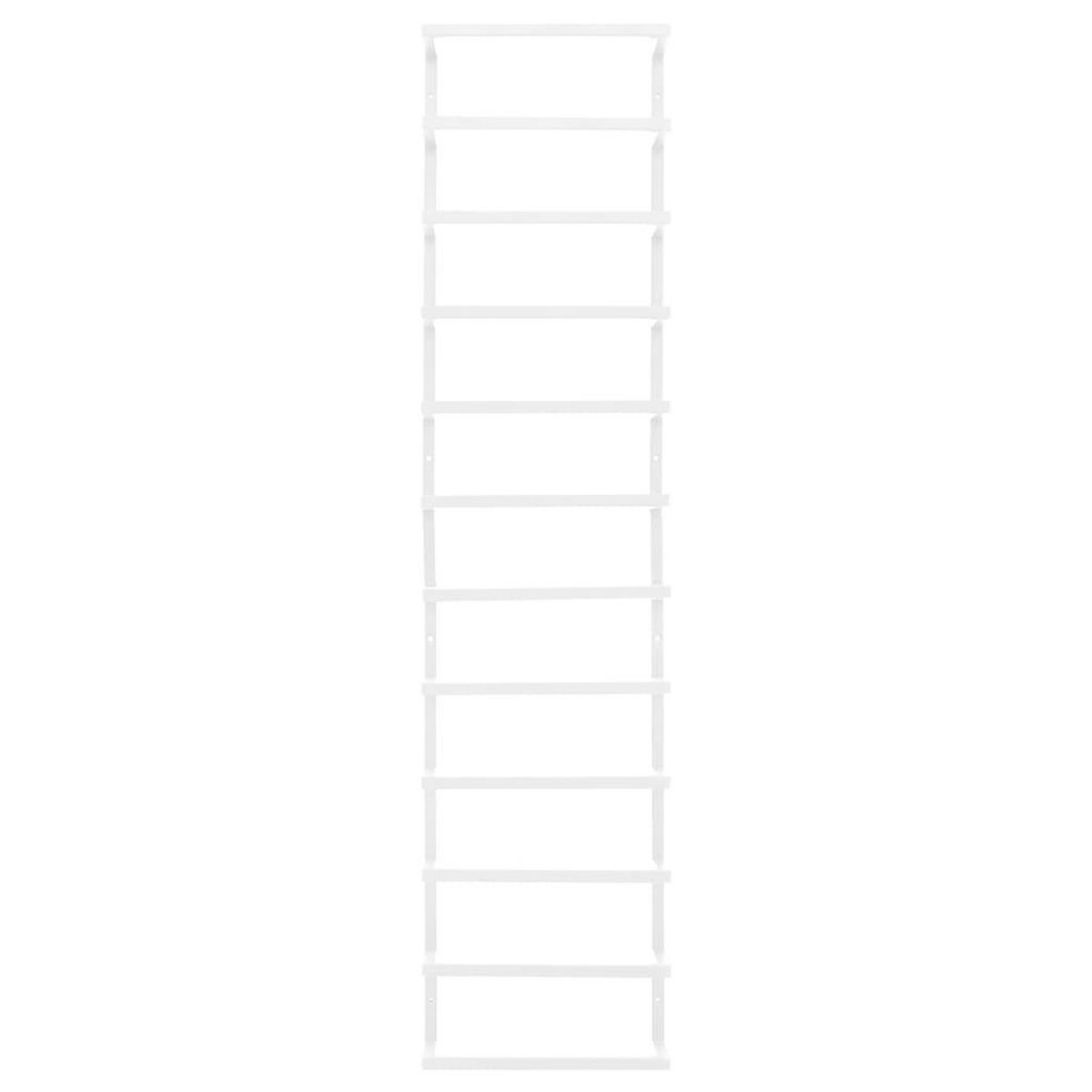 VIDAXL Porte-serviette Blanc 24x12x96 cm Acier