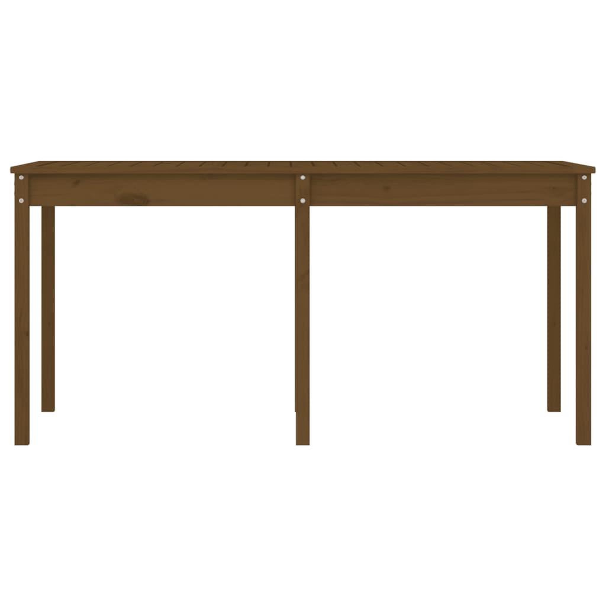 Voir la diapositive 5 : VIDAXL Table de jardin marron miel 159,5x82,5x76 cm bois massif de pin