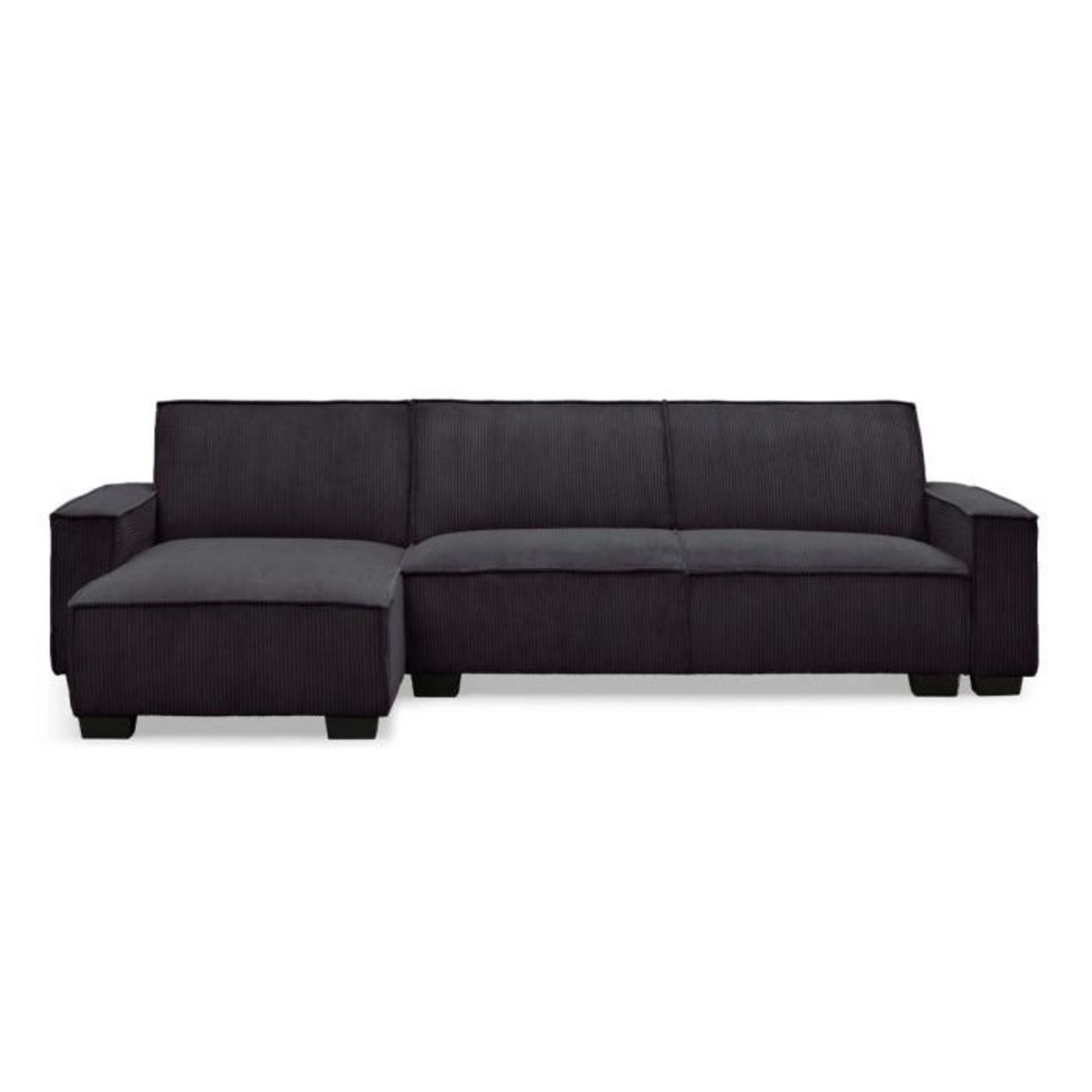 Paris Prix Canapé d'Angle Réversible Convertible  Hester  293cm Noir