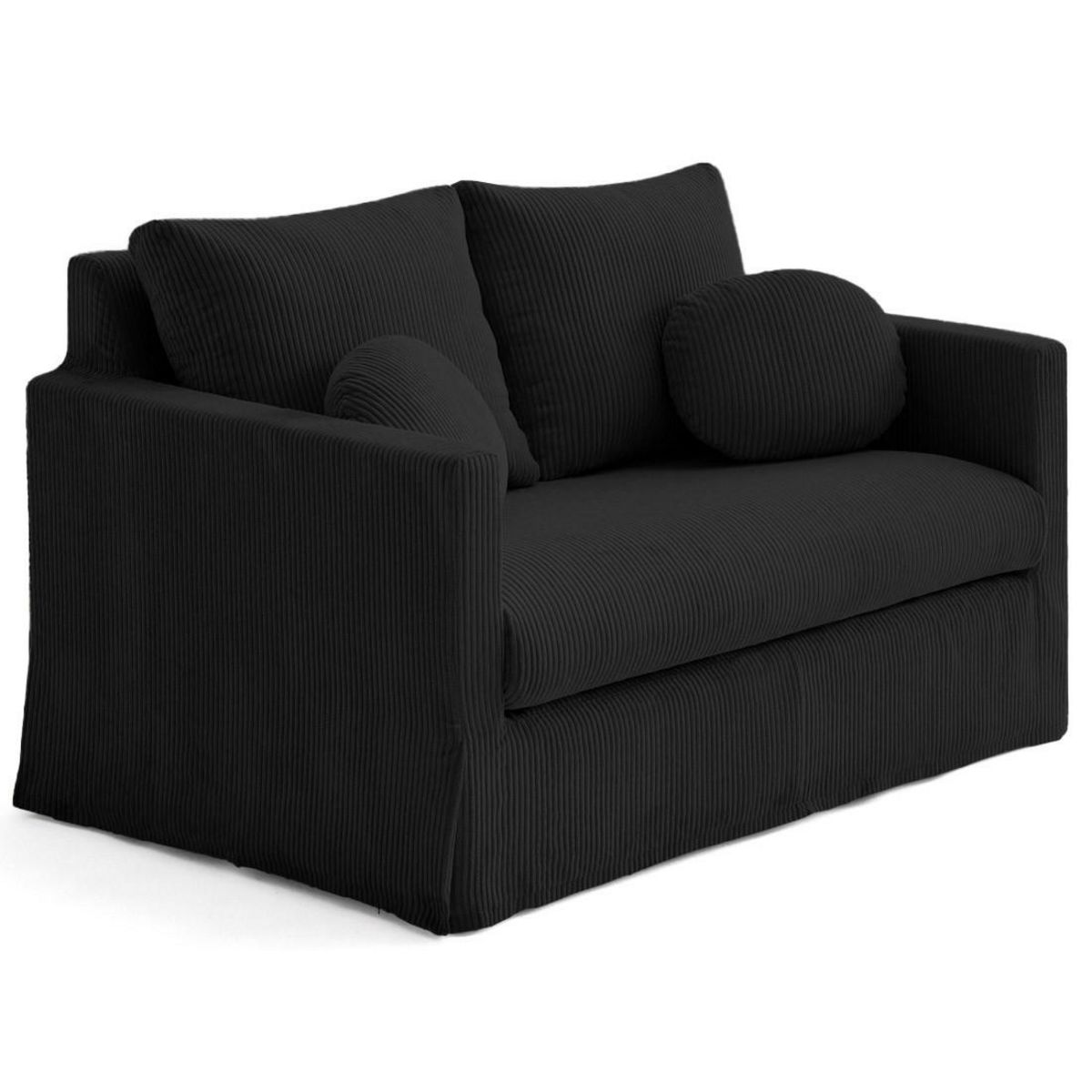 LISA DESIGN Serena - canapé droit déhoussable 2 places en velours côtelé