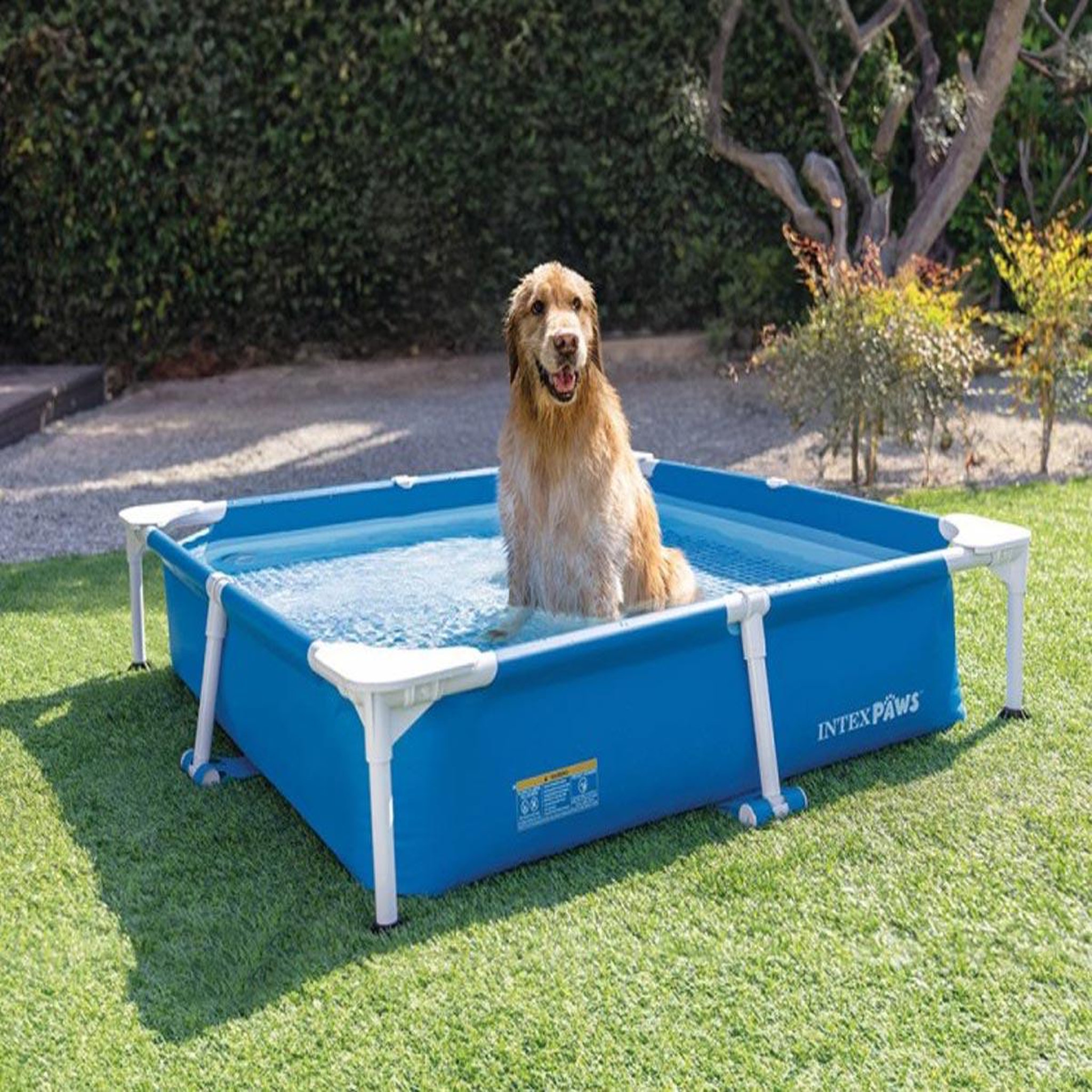Voir la diapositive 3 : INTEX Piscine tubulaire carrée pour animaux - Intex