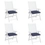 Voir la diapositive 4 : VIDAXL Coussins de chaise lot de 4 bleu marine 50x50x7 cm tissu oxford