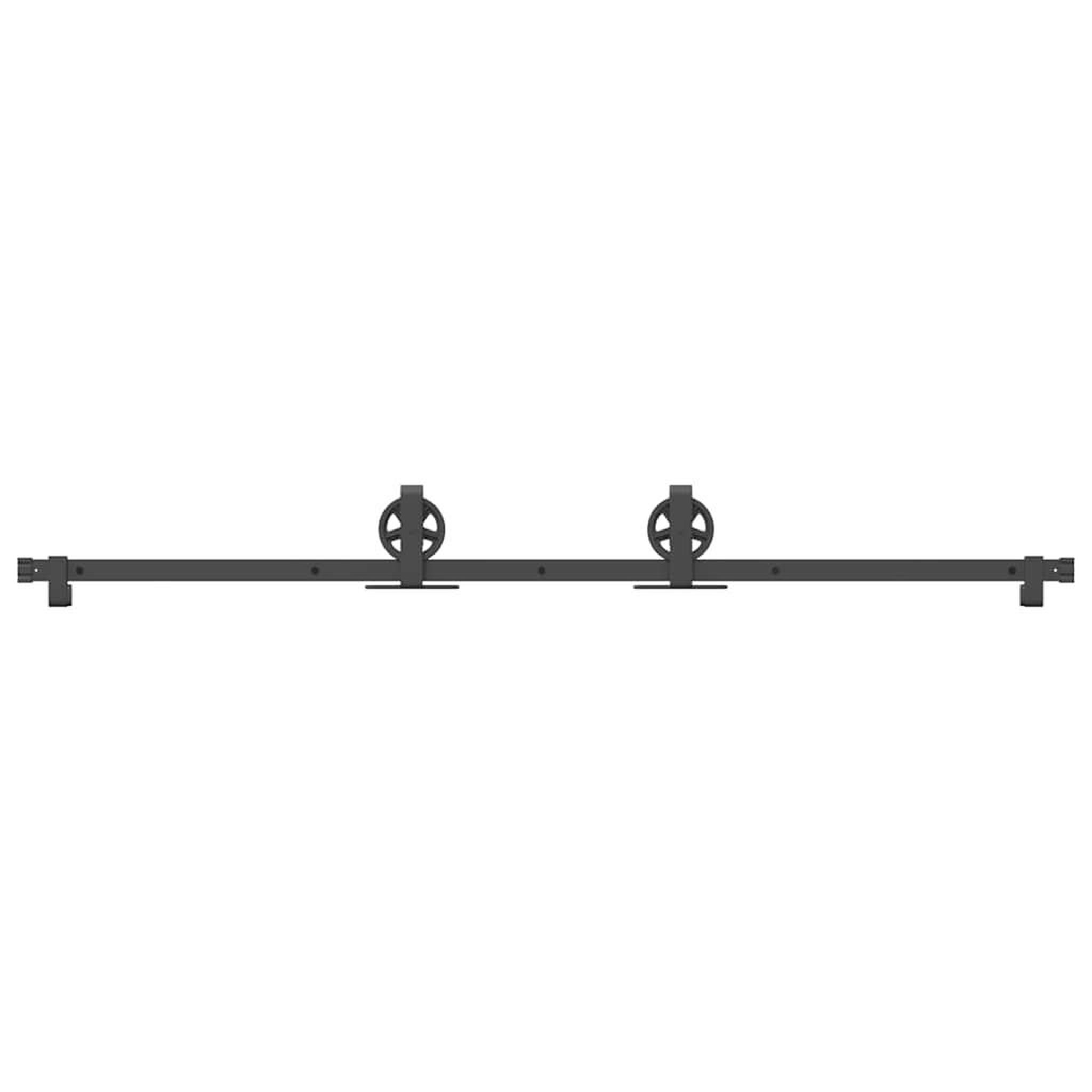 Voir la diapositive 2 : VIDAXL Kit de quincaillerie de porte coulissante 183 cm Acier Noir