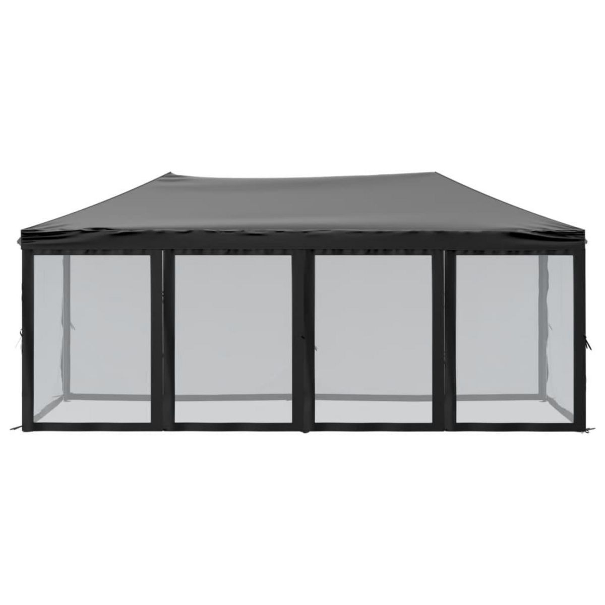 VIDAXL Tente de reception pliable avec parois Noir 3x6 m