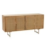 Paris Prix Buffet en Bois 4 Portes  Weaving  170cm Naturel