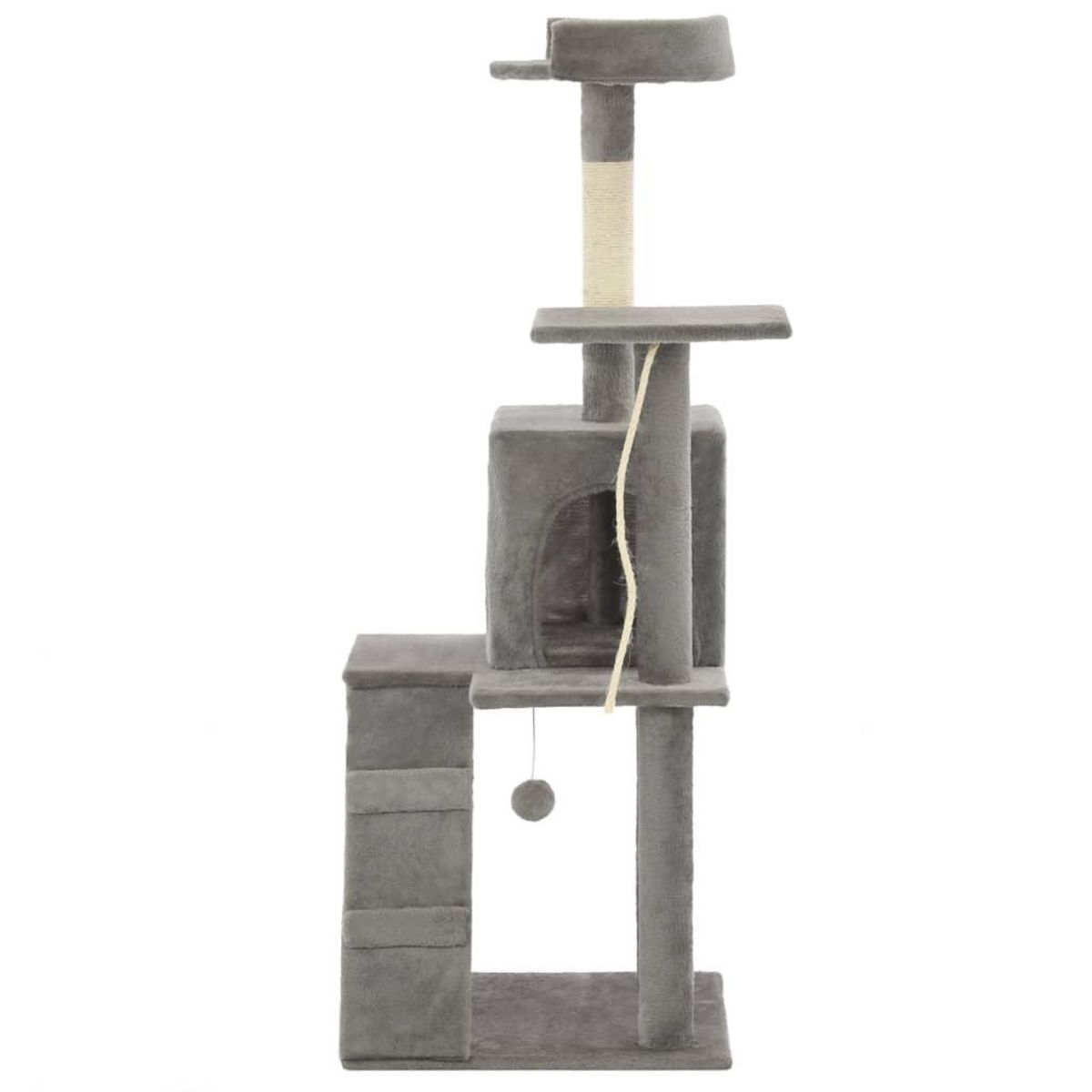 VIDAXL Arbre a chat avec griffoirs en sisal 120 cm Gris