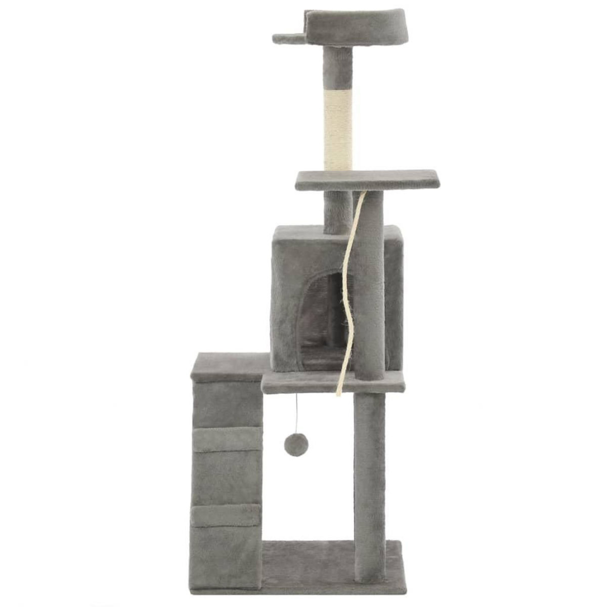 VIDAXL Arbre a chat avec griffoirs en sisal 120 cm Gris