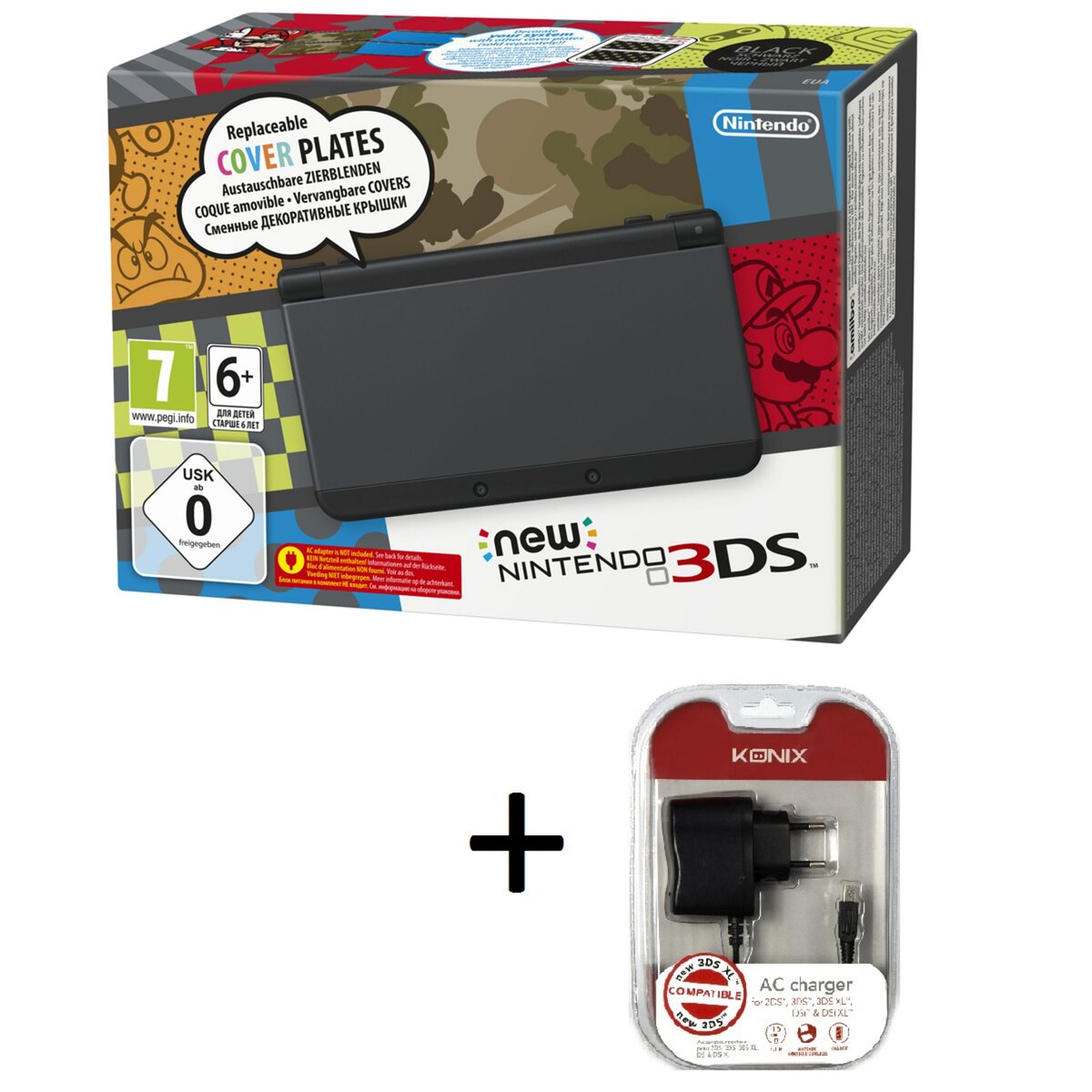 New Nintendo 3DS Noire + Chargeur