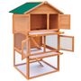 Voir la diapositive 3 : VIDAXL Clapier d'exterieur Enclos pour petits animaux 3 niveaux Bois