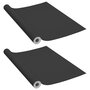 Voir la diapositive 2 : VIDAXL Films autoadhesifs pour meubles 2 pcs Noir 500x90 cm PVC
