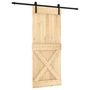 Voir la diapositive 2 : VIDAXL Porte coulissante et kit de quincaillerie 85x210 cm pin massif