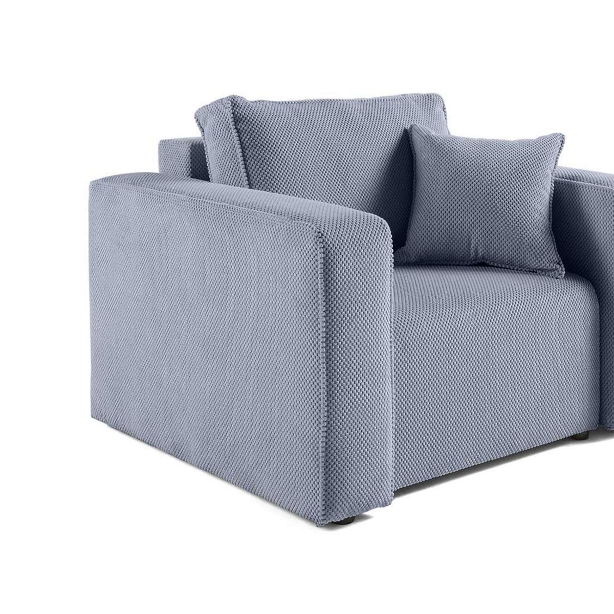 BEST MOBILIER Topaze - fauteuil - en velours texturé