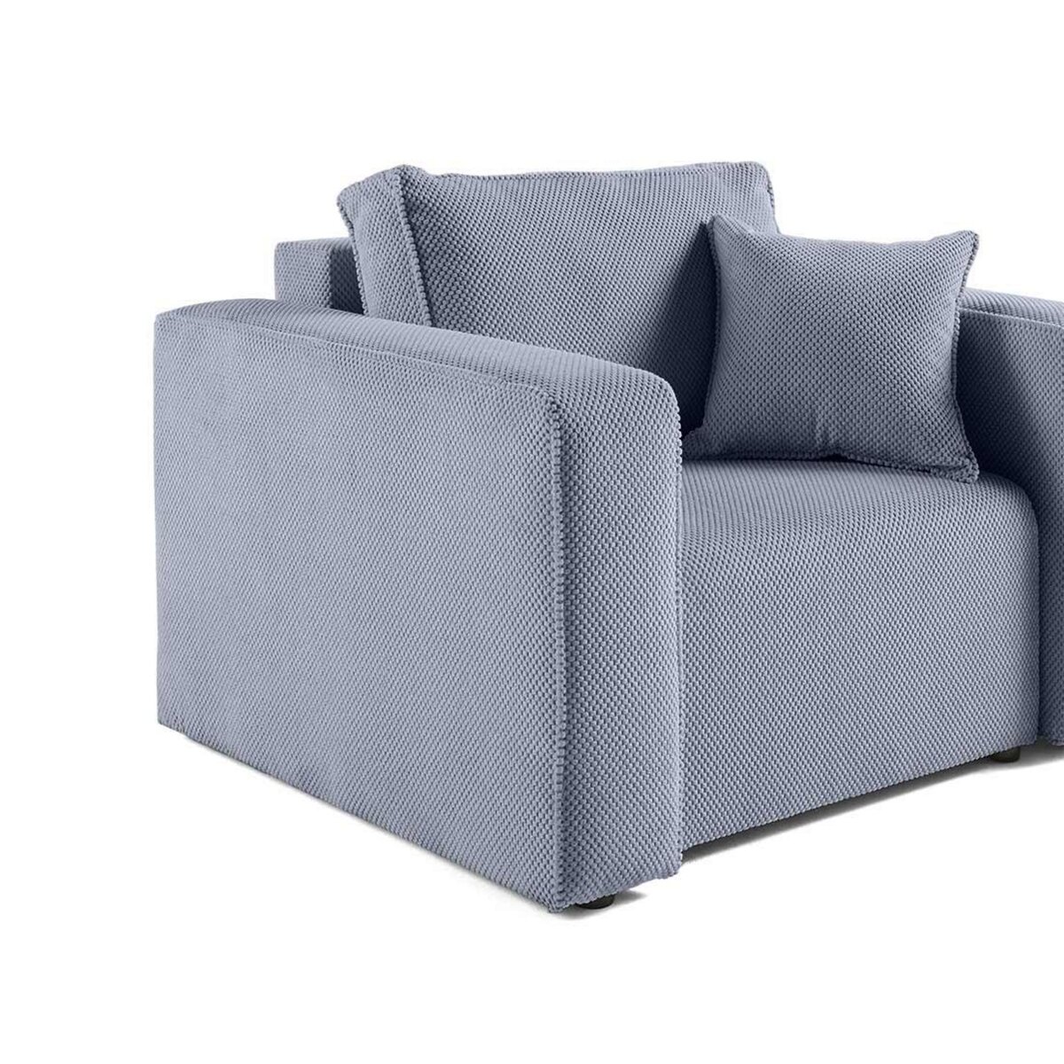 BEST MOBILIER Topaze - fauteuil - en velours texturé