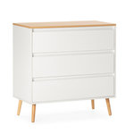VS VENTA-STOCK Commode Desi 3 tiroirs couleur Blanc