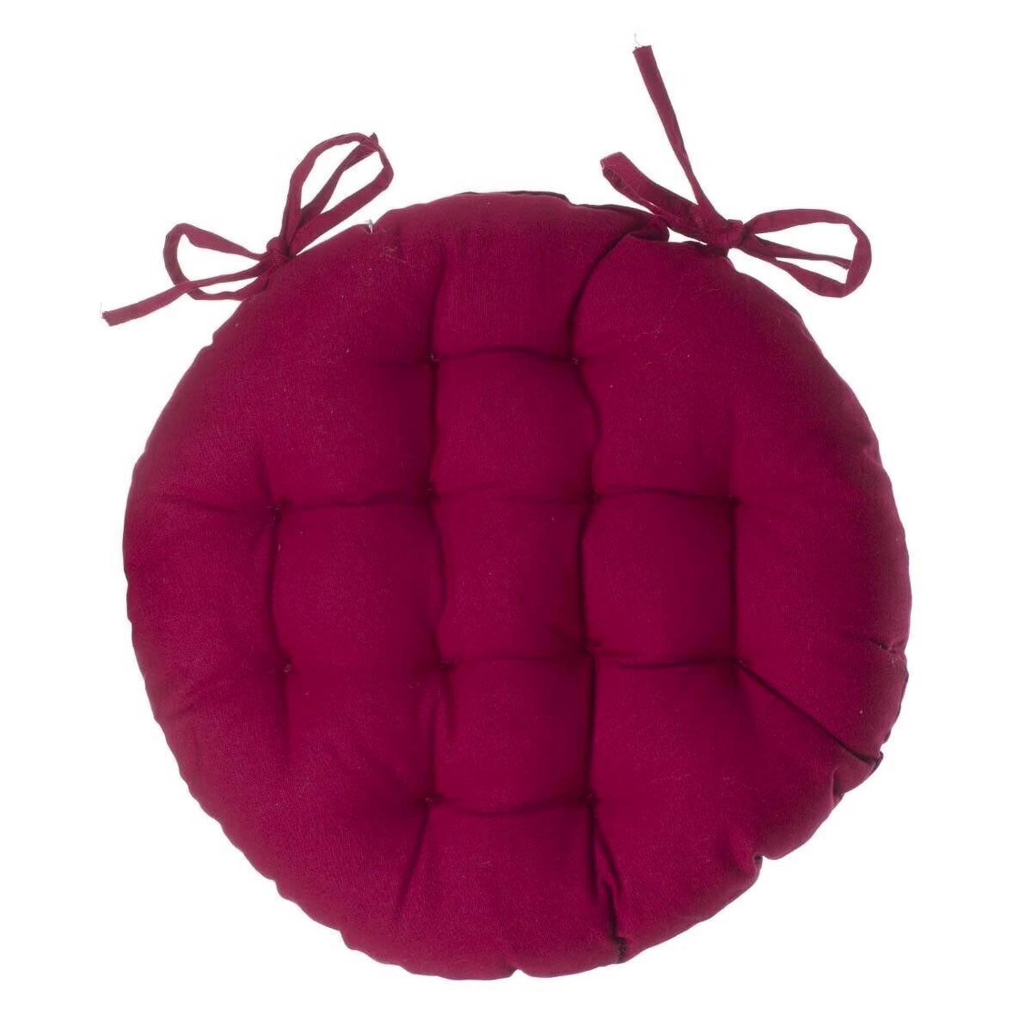ATMOSPHERA Galette de chaise ronde  leana  38cm rouge