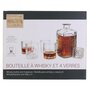 Paris Prix Coffret Bouteille & Verres  Whisky  24cm Transparent