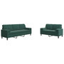Voir la diapositive 2 : VIDAXL Ensemble de canapes 2 pcs avec coussins et traversins velours