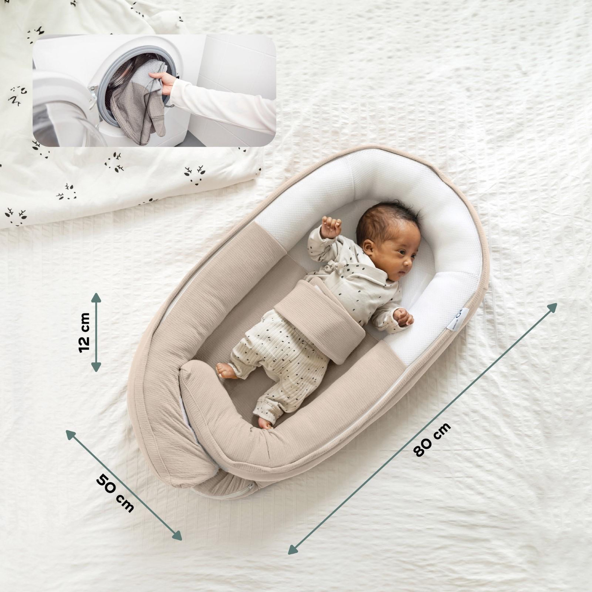 Voir la diapositive 5 : BABYMOOV Réducteur nouveau-né Doomoo Cocoon Babymoov - Evolutif, Respirant, 0 - 8 mois - Tetra Sand