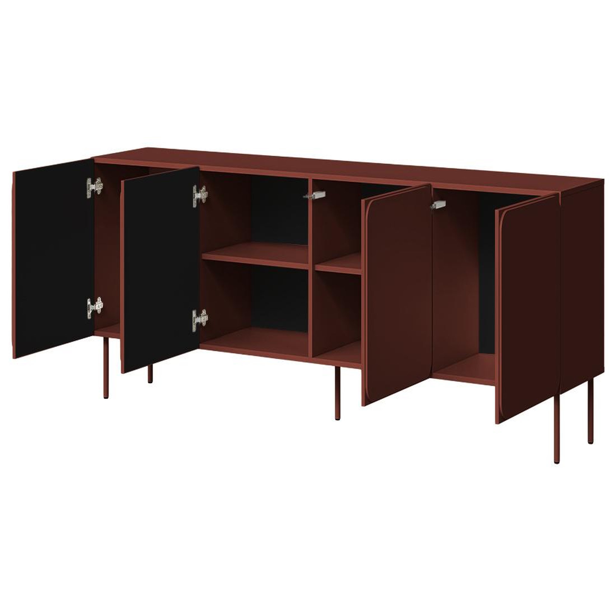 Voir la diapositive 3 : BEST MOBILIER Elvis - buffet bas 200 cm - 4 portes