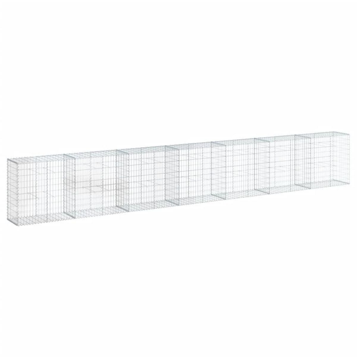 VIDAXL Panier gabion avec couvercle 700x50x100 cm fer galvanise