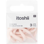 RICO DESIGN Itoshii pack 3 cordons 28cm rose