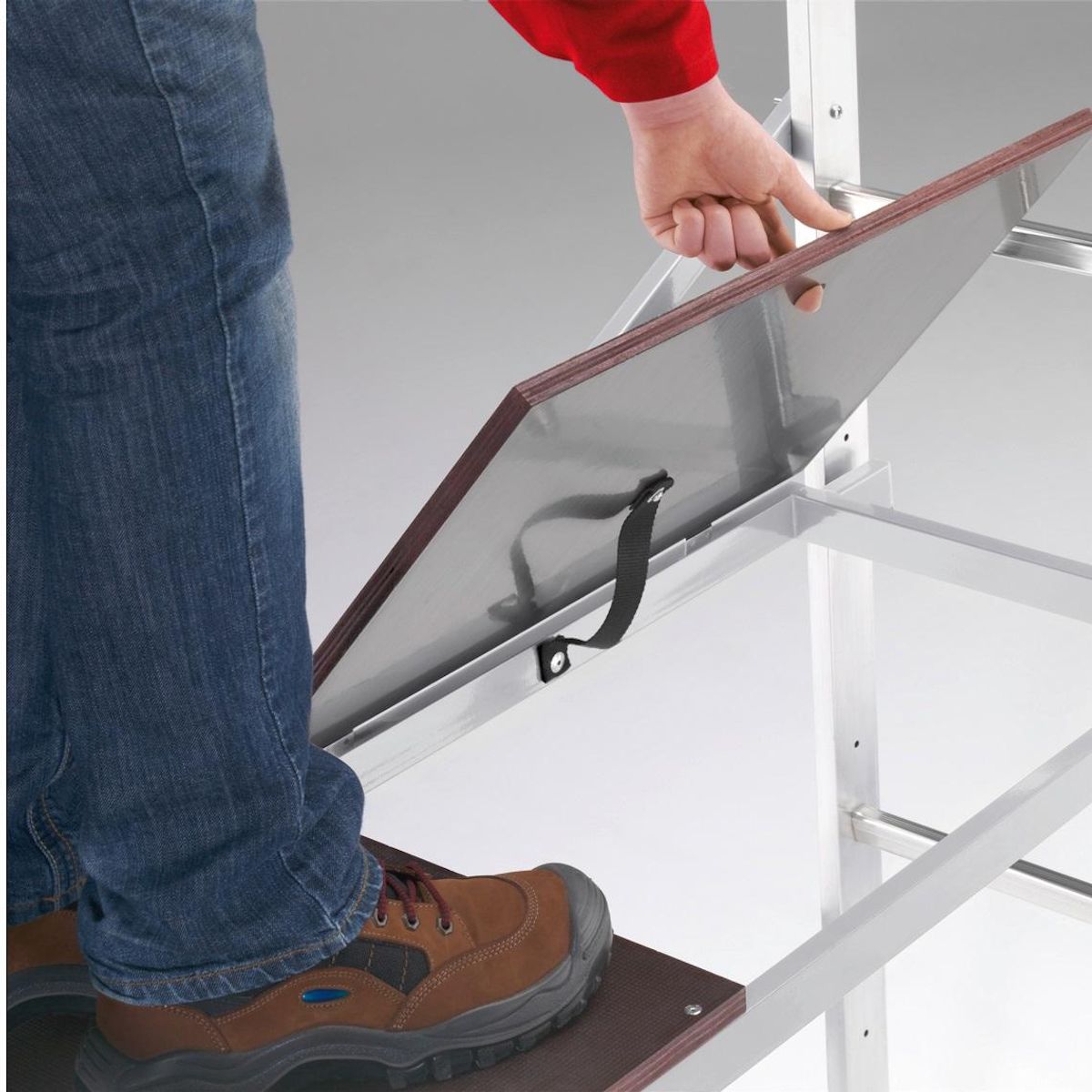 HAILO Echafaudage roulant d'escalier 5m en aluminium - HOBBYSTEP H5